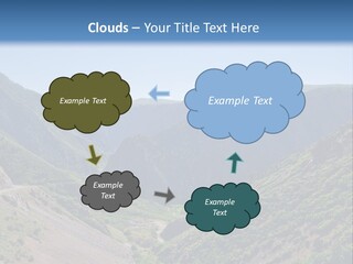 A Scenic View Of Mountains With A Road Going Through Them PowerPoint Template