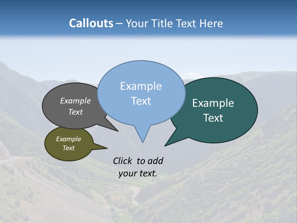 A Scenic View Of Mountains With A Road Going Through Them PowerPoint Template