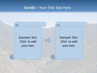 A Scenic View Of Mountains With A Road Going Through Them PowerPoint Template