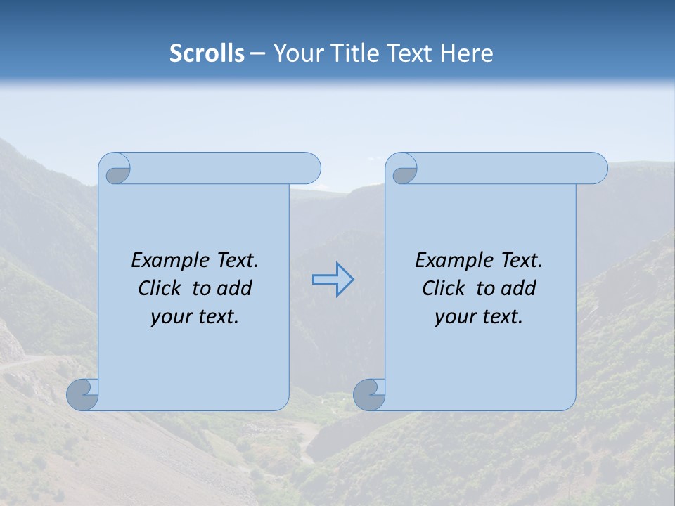 A Scenic View Of Mountains With A Road Going Through Them PowerPoint Template