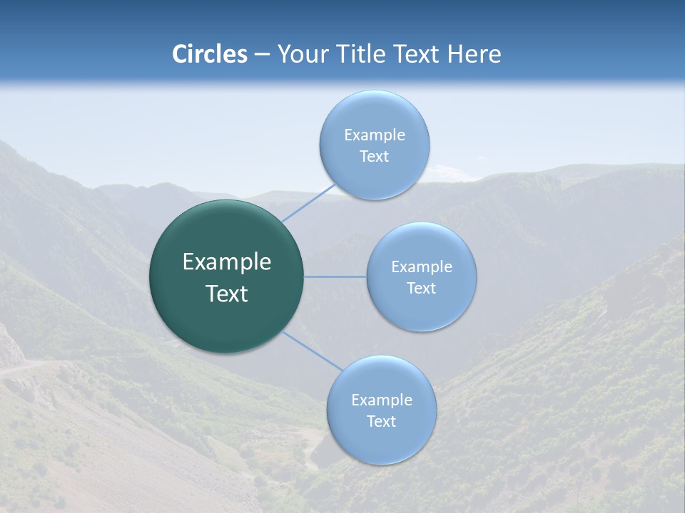 A Scenic View Of Mountains With A Road Going Through Them PowerPoint Template
