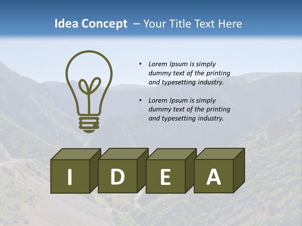 A Scenic View Of Mountains With A Road Going Through Them PowerPoint Template