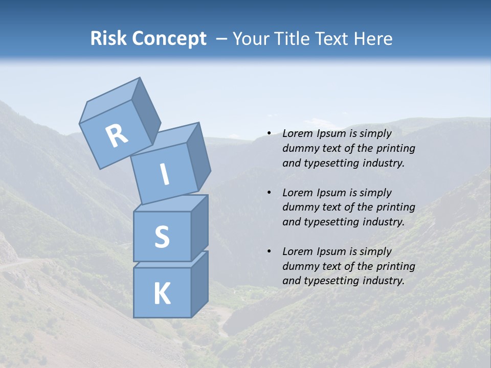 A Scenic View Of Mountains With A Road Going Through Them PowerPoint Template