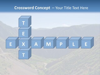 A Scenic View Of Mountains With A Road Going Through Them PowerPoint Template