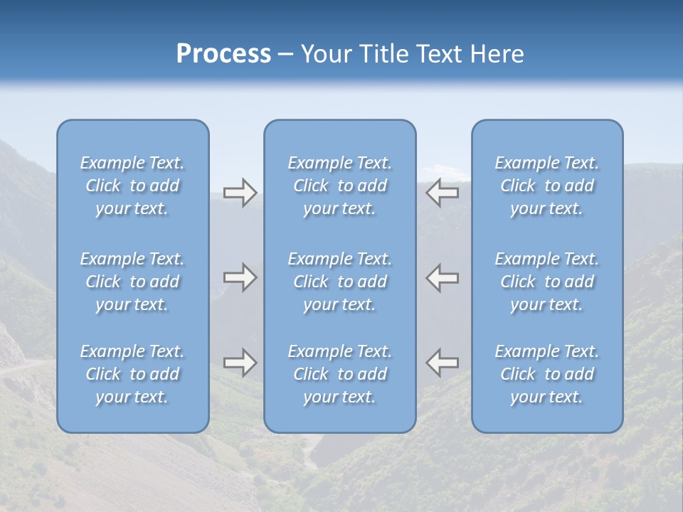 A Scenic View Of Mountains With A Road Going Through Them PowerPoint Template