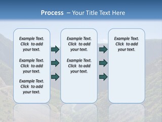 A Scenic View Of Mountains With A Road Going Through Them PowerPoint Template