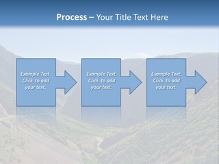 A Scenic View Of Mountains With A Road Going Through Them PowerPoint Template