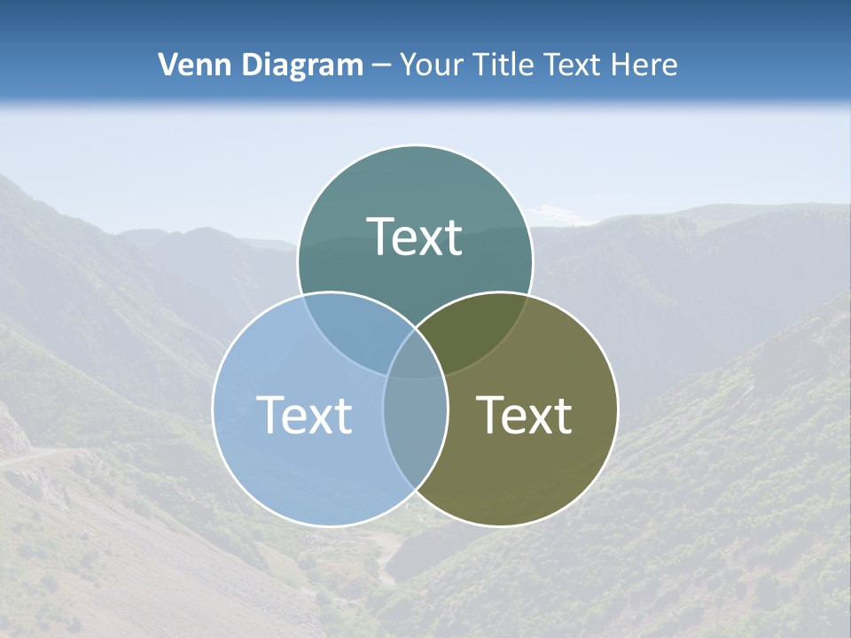 A Scenic View Of Mountains With A Road Going Through Them PowerPoint Template