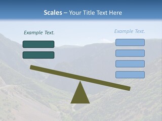 A Scenic View Of Mountains With A Road Going Through Them PowerPoint Template