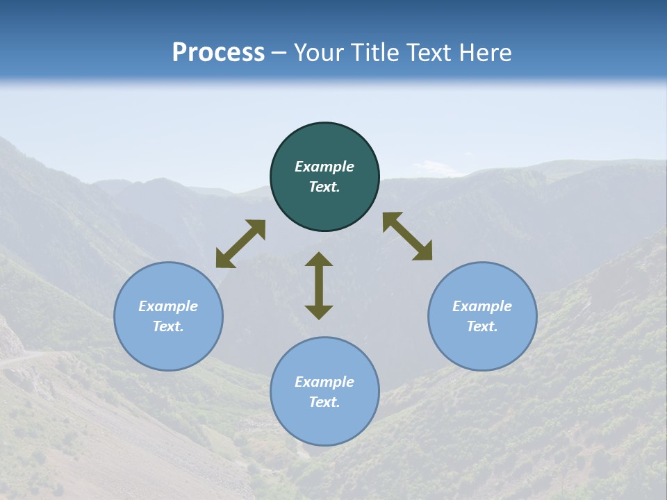 A Scenic View Of Mountains With A Road Going Through Them PowerPoint Template