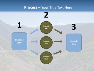 A Scenic View Of Mountains With A Road Going Through Them PowerPoint Template