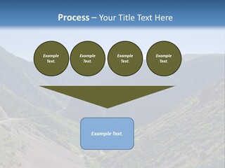 A Scenic View Of Mountains With A Road Going Through Them PowerPoint Template