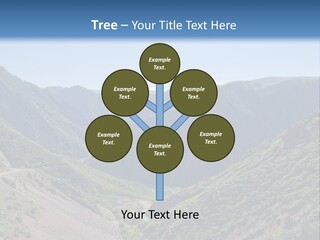 A Scenic View Of Mountains With A Road Going Through Them PowerPoint Template