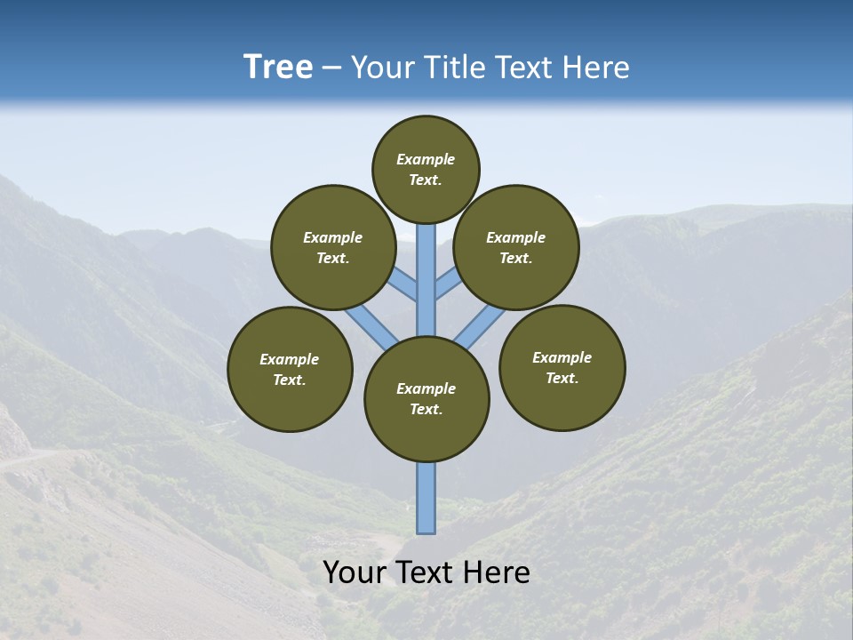 A Scenic View Of Mountains With A Road Going Through Them PowerPoint Template