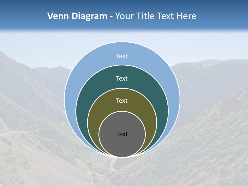 A Scenic View Of Mountains With A Road Going Through Them PowerPoint Template