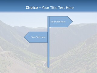 A Scenic View Of Mountains With A Road Going Through Them PowerPoint Template