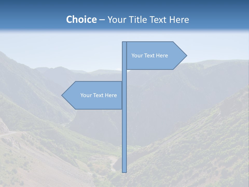 A Scenic View Of Mountains With A Road Going Through Them PowerPoint Template