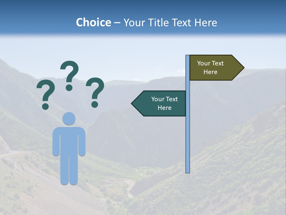 A Scenic View Of Mountains With A Road Going Through Them PowerPoint Template