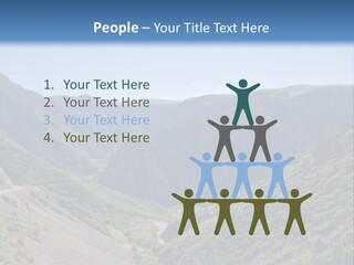 A Scenic View Of Mountains With A Road Going Through Them PowerPoint Template