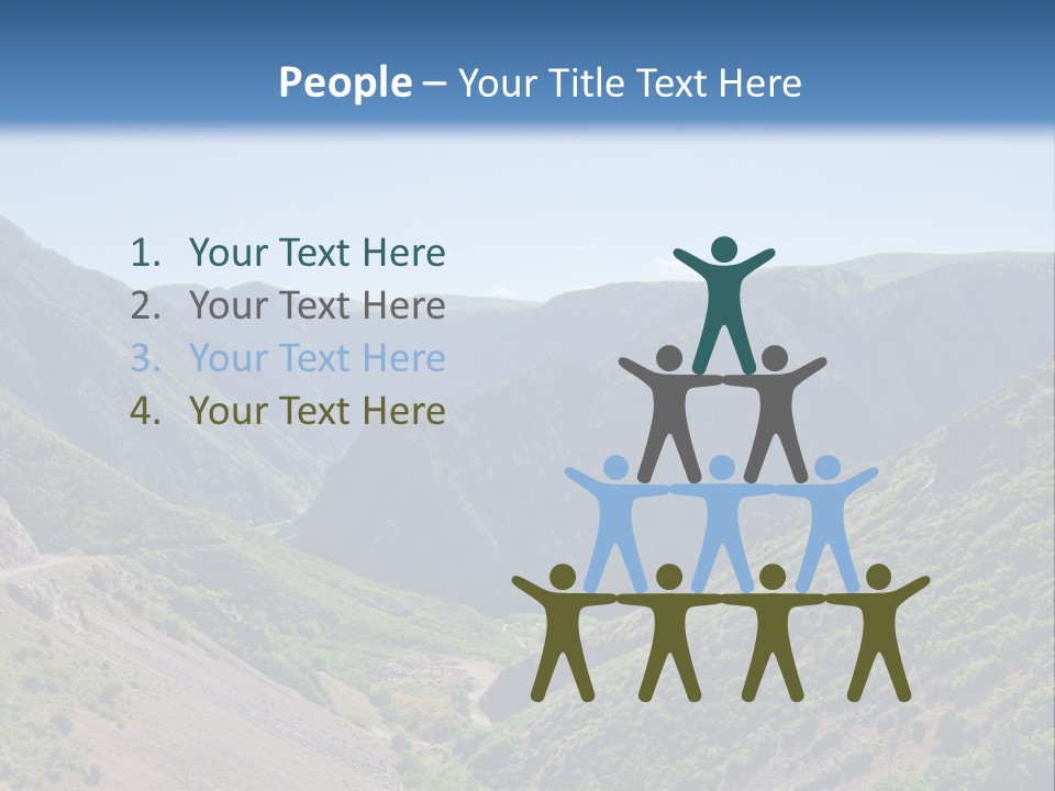 A Scenic View Of Mountains With A Road Going Through Them PowerPoint Template