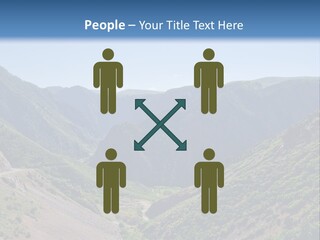 A Scenic View Of Mountains With A Road Going Through Them PowerPoint Template