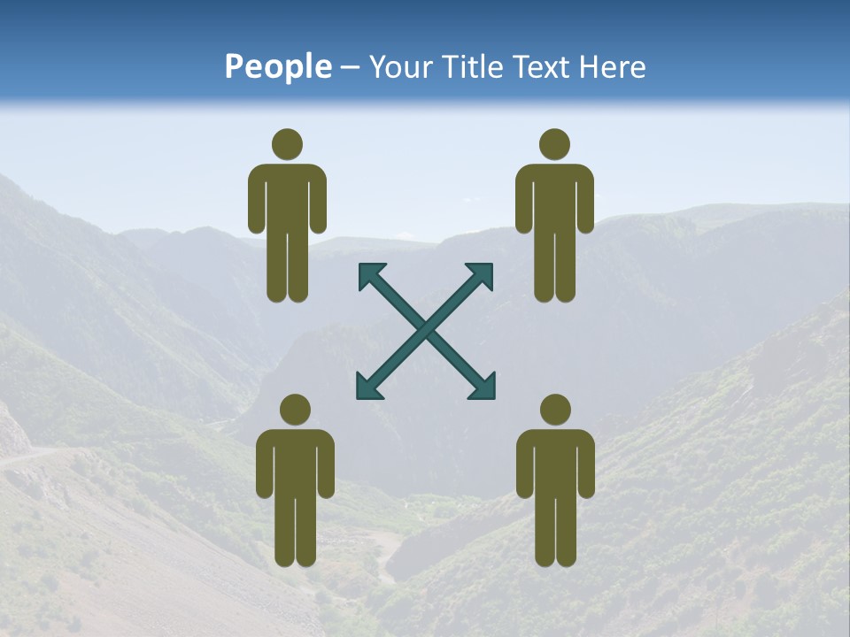 A Scenic View Of Mountains With A Road Going Through Them PowerPoint Template