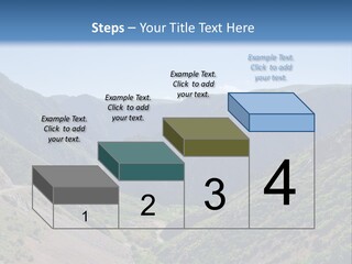 A Scenic View Of Mountains With A Road Going Through Them PowerPoint Template