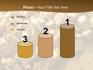 A Pile Of Gold Nuggets On A Table PowerPoint Template