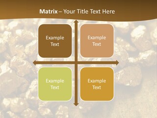A Pile Of Gold Nuggets On A Table PowerPoint Template