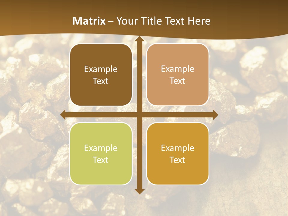 A Pile Of Gold Nuggets On A Table PowerPoint Template