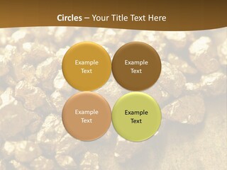 A Pile Of Gold Nuggets On A Table PowerPoint Template