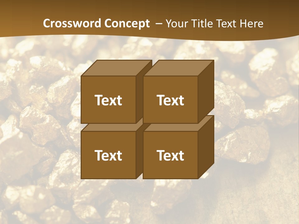 A Pile Of Gold Nuggets On A Table PowerPoint Template