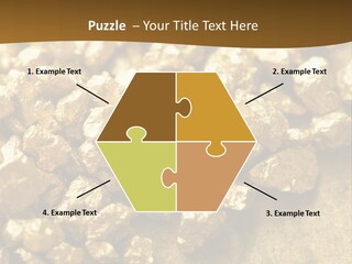 A Pile Of Gold Nuggets On A Table PowerPoint Template
