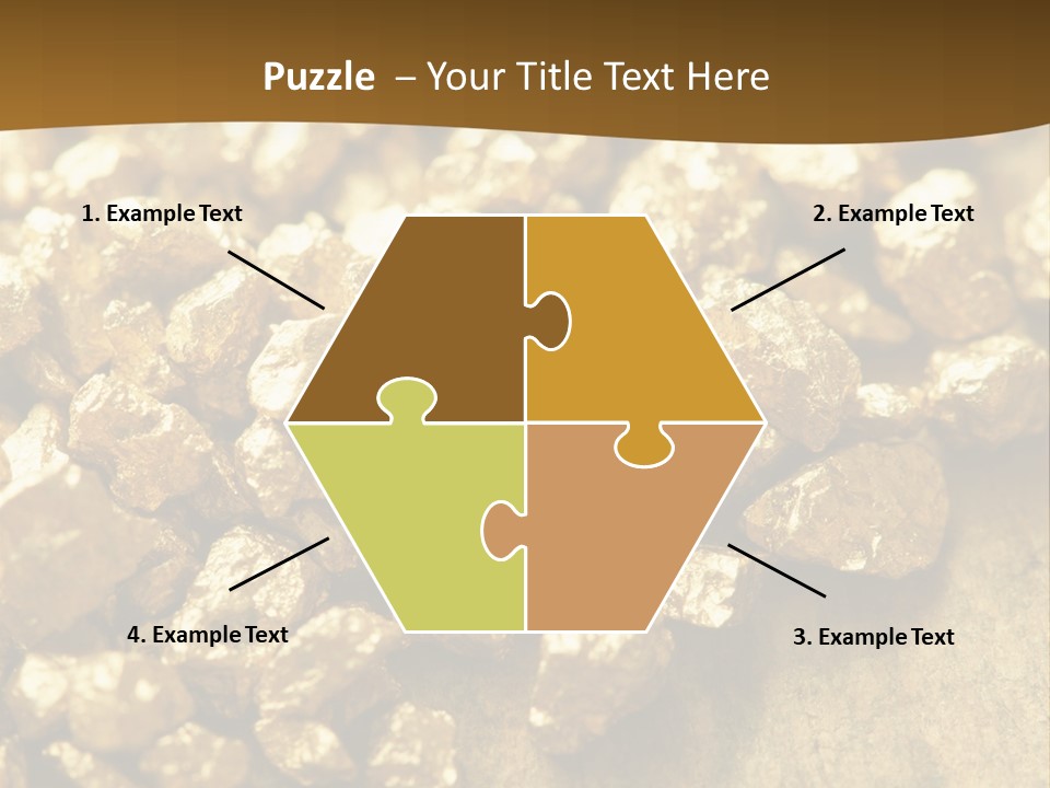 A Pile Of Gold Nuggets On A Table PowerPoint Template