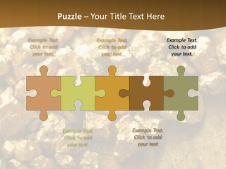 A Pile Of Gold Nuggets On A Table PowerPoint Template
