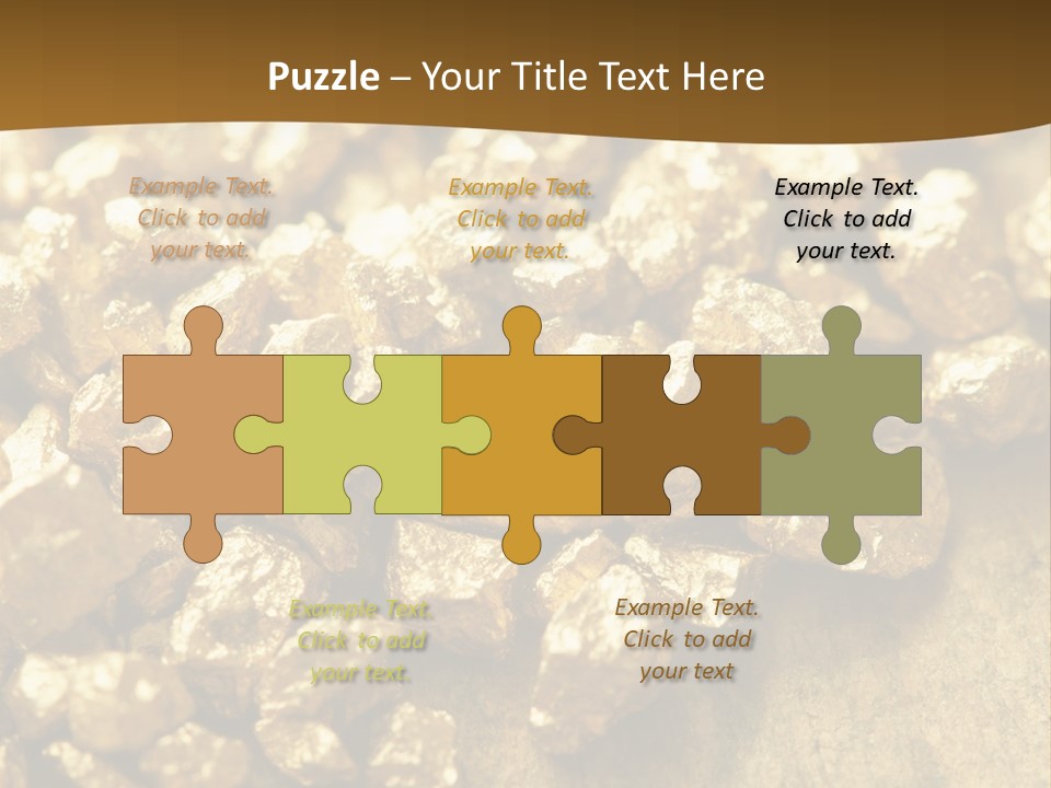 A Pile Of Gold Nuggets On A Table PowerPoint Template