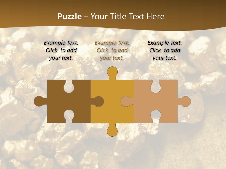 A Pile Of Gold Nuggets On A Table PowerPoint Template