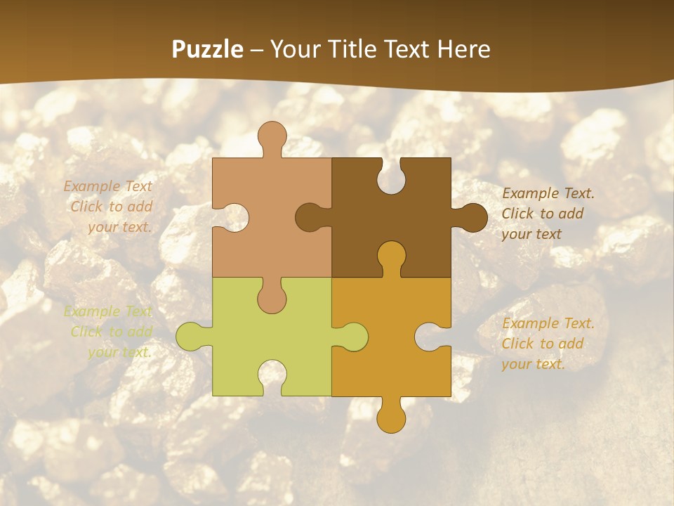 A Pile Of Gold Nuggets On A Table PowerPoint Template