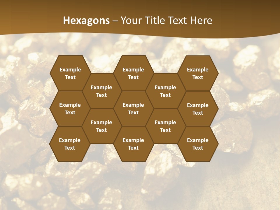 A Pile Of Gold Nuggets On A Table PowerPoint Template