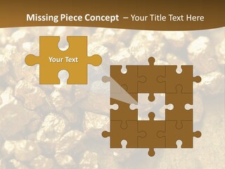A Pile Of Gold Nuggets On A Table PowerPoint Template