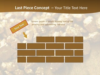 A Pile Of Gold Nuggets On A Table PowerPoint Template