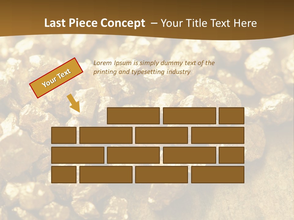 A Pile Of Gold Nuggets On A Table PowerPoint Template