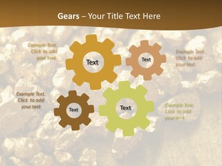A Pile Of Gold Nuggets On A Table PowerPoint Template