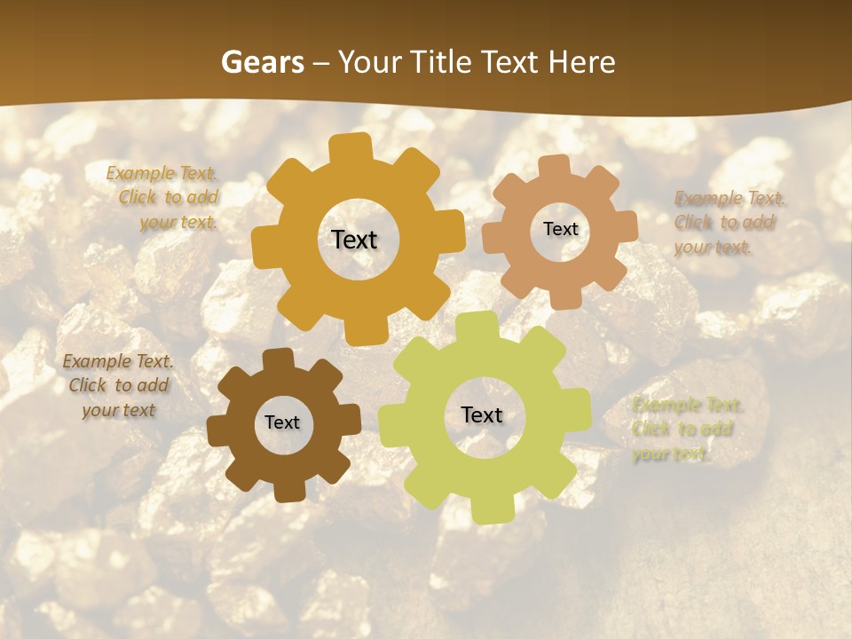 A Pile Of Gold Nuggets On A Table PowerPoint Template