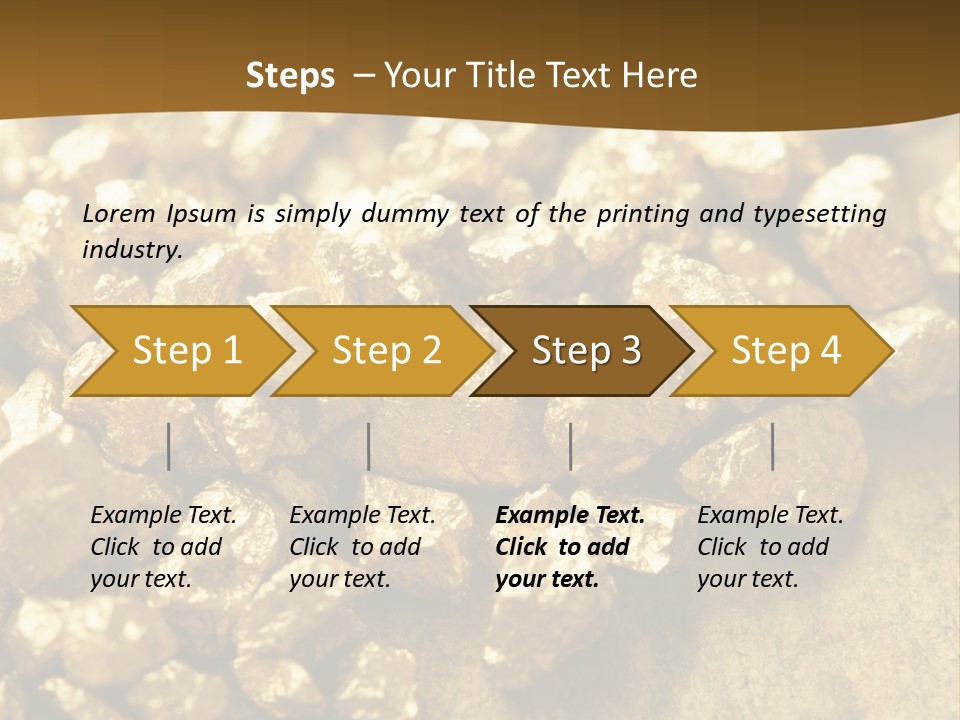 A Pile Of Gold Nuggets On A Table PowerPoint Template