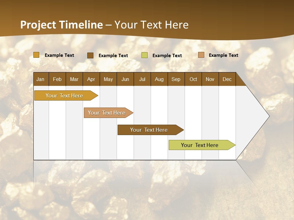 A Pile Of Gold Nuggets On A Table PowerPoint Template