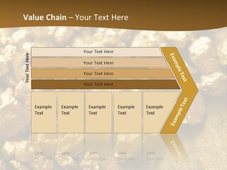 A Pile Of Gold Nuggets On A Table PowerPoint Template