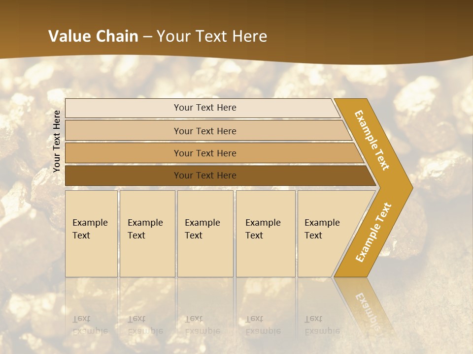 A Pile Of Gold Nuggets On A Table PowerPoint Template