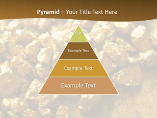 A Pile Of Gold Nuggets On A Table PowerPoint Template