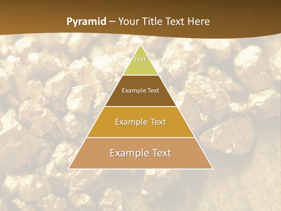 A Pile Of Gold Nuggets On A Table PowerPoint Template